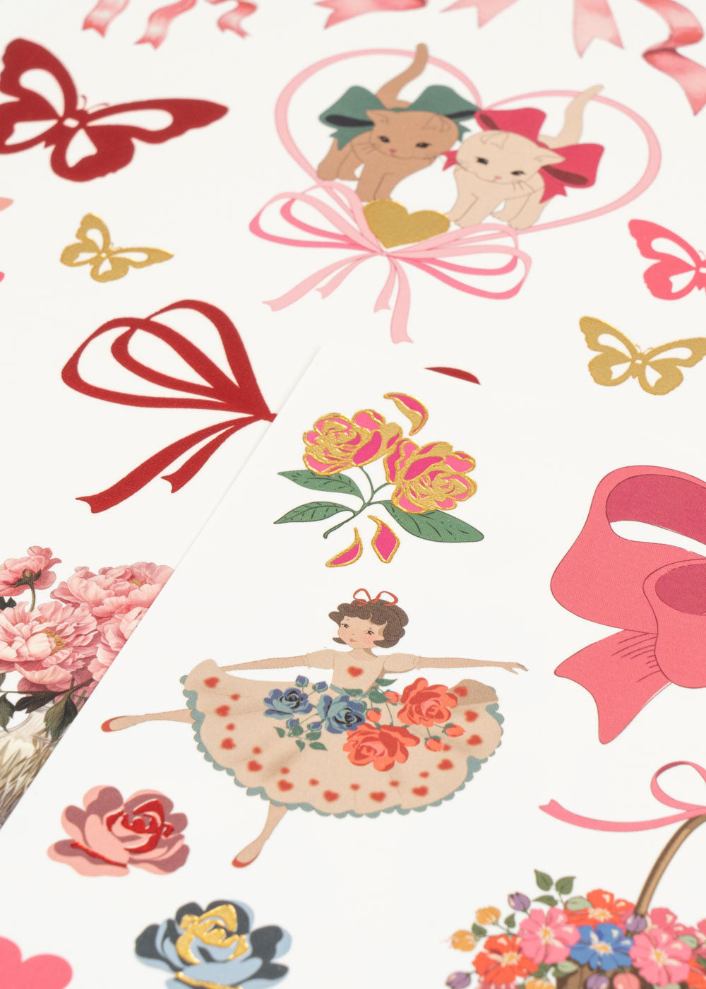 Konges Slojd Tattoos pink, Ballerina, Schelife, 2 sheets