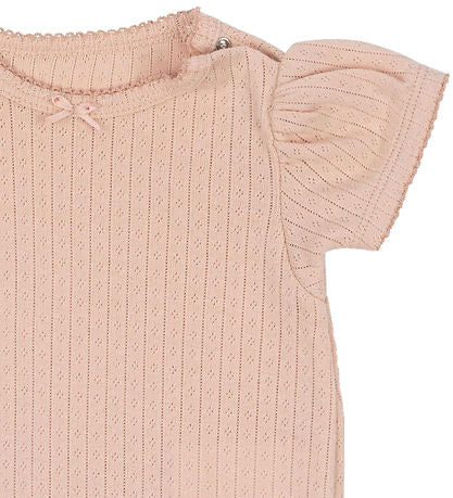 Konges Slojd Minnie Puff Sleeve Body GOTS, Kurzarm-Body GOTS, Cameo Rose