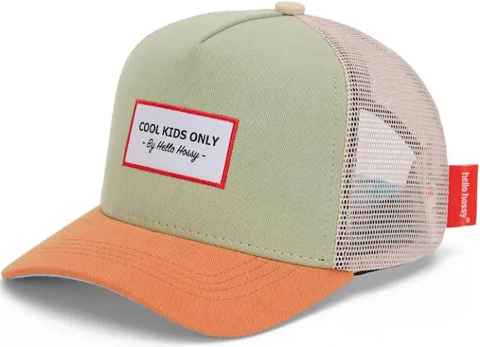 Hello Hossy Cap, hellgrün, orange, "cool kids only"