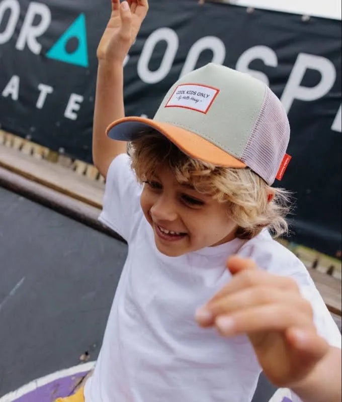 Hello Hossy Cap, hellgrün, orange, "cool kids only"