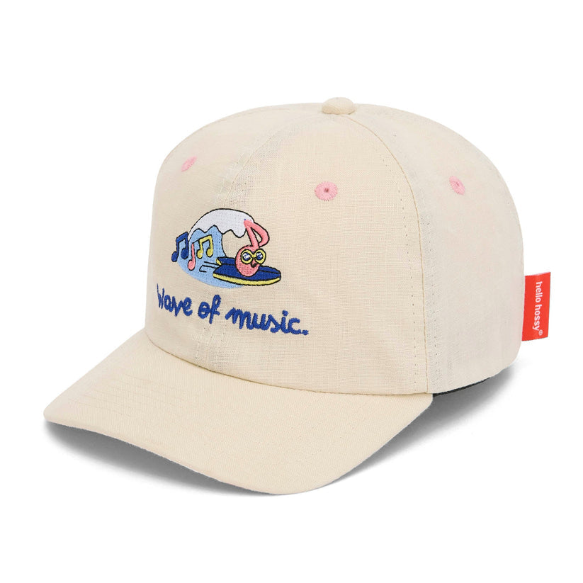 Hello Hossy Cap, beige, "wave of music"