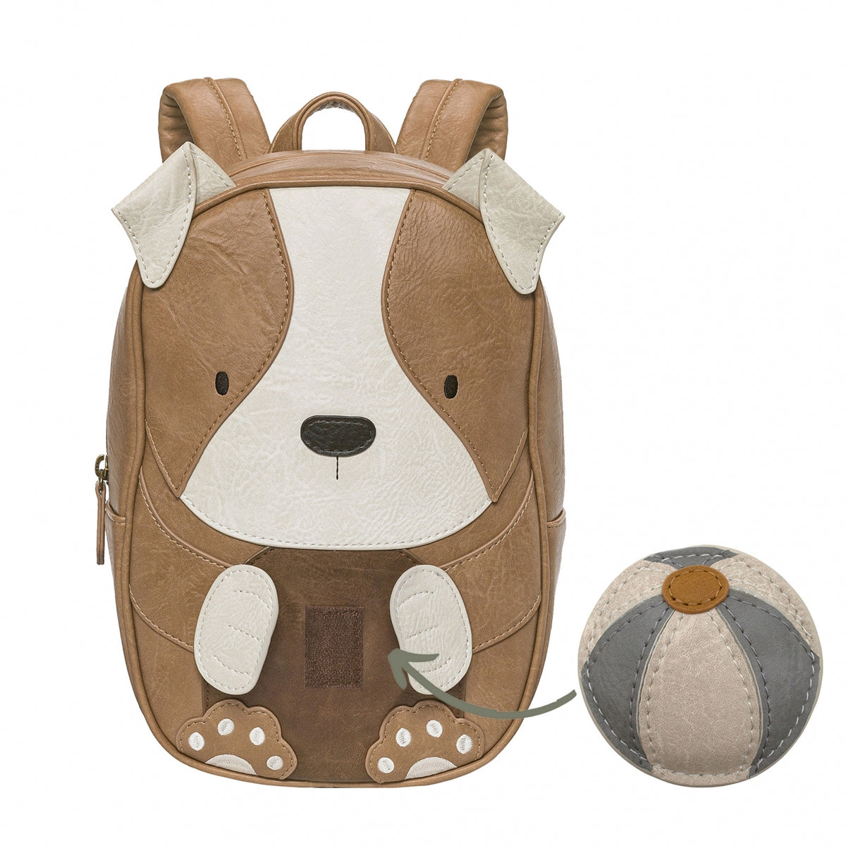 Little Who großer Rucksack Hund Henri coca mocha