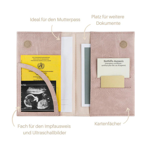 Little Who Mutterpasshülle Reh Ebba, vintage pink, rosa