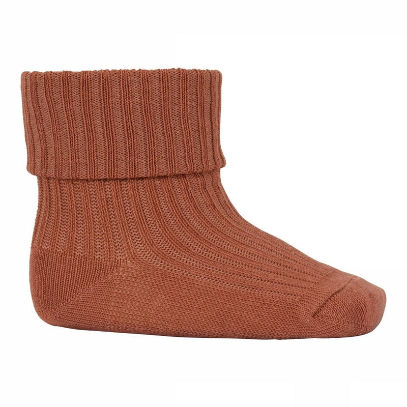 MP Denmark Cotton Rib Babysocks, Socken, Copper Brown, 10533