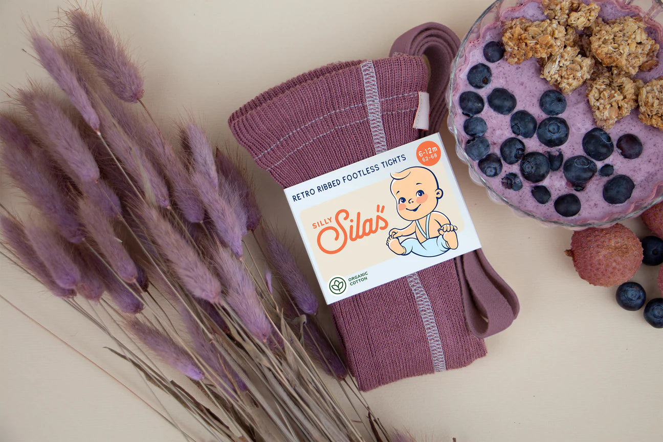 Silly Silas Leggings Footless Tights Acai Smoothie