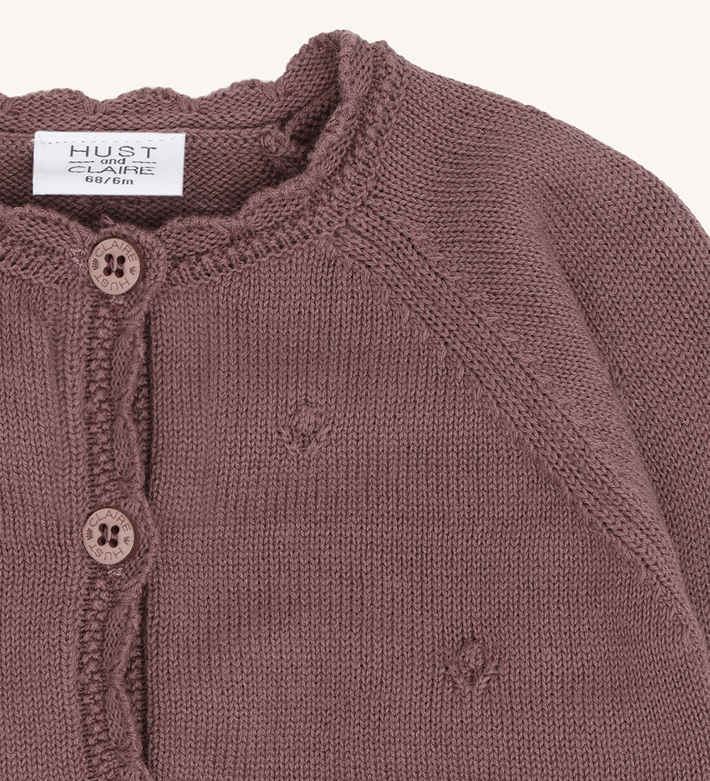 Hust & Claire HCCilja Pointelle Cardigan plum, mauve