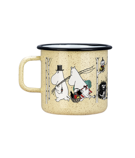 Muurla Becher Emaille Moomins Campers 8dl gelb