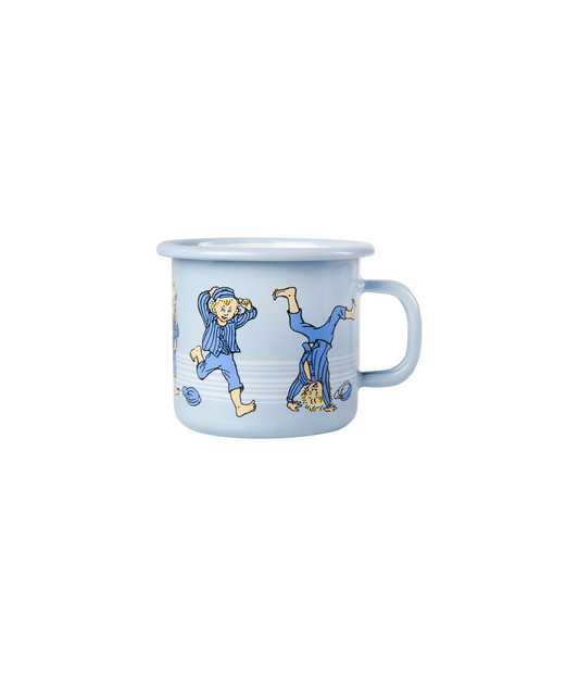 Muurla Becher aus Emaille Michel aus Lönneberga 2,5dl Emil blau