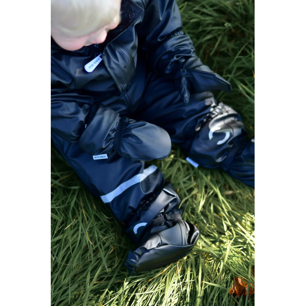 Mikk-Line Handschuhe, Rain Mittens Fleece recycled, blue nights