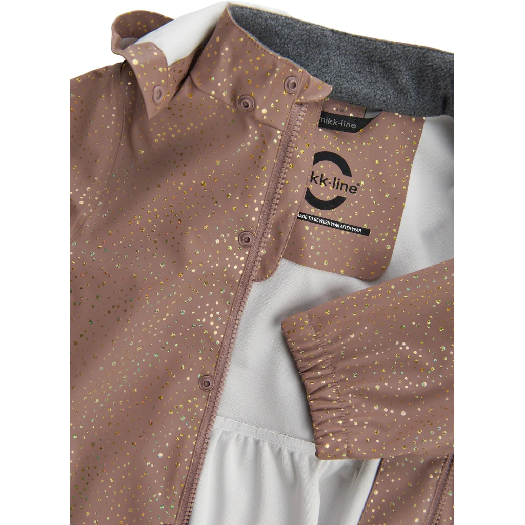 Mikk-Line Regenanzug Twilight mauve Glitzer