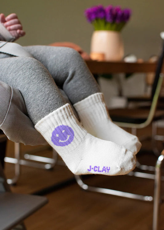 J.Clay Tennissocken Smiley lila