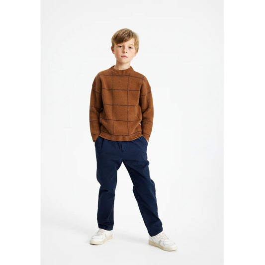 The New TnLennart Pullover braun blau kariert