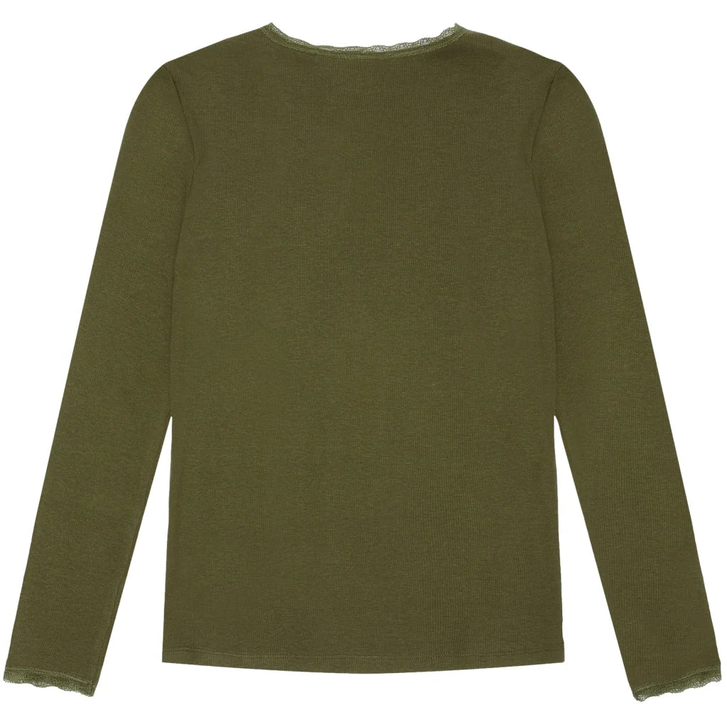 The New TnLotus Rib Tee oliv grün, Langarmshirt