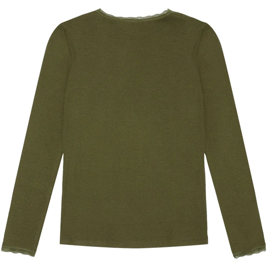 The New TnLotus Rib Tee oliv grün, Langarmshirt