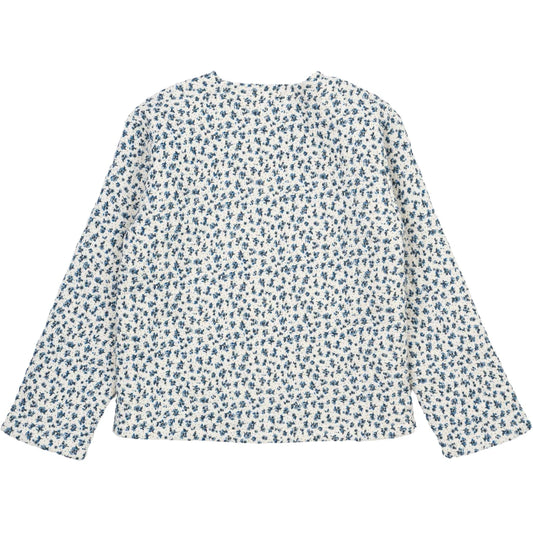 The New TNNIKI Quilted Jacket white swan AOP, blaue Streublumen, Jacke