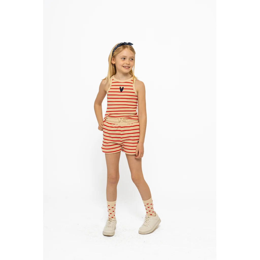 The New TNNil Short Sleeve Top Poppy Red striped