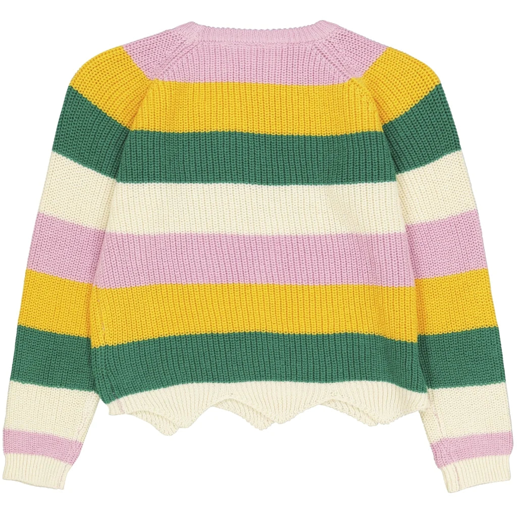 The New Tnolly Pullover gestreift grün orange