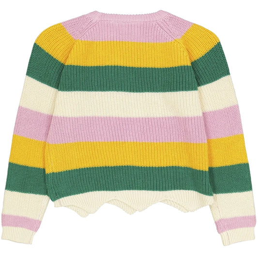 The New Tnolly Pullover gestreift grün orange