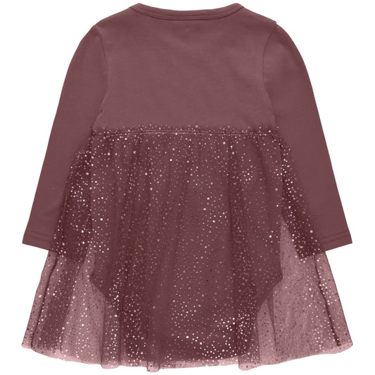 The New Tnshadia Body / Kleid rose brown mit goldenem Glitzer