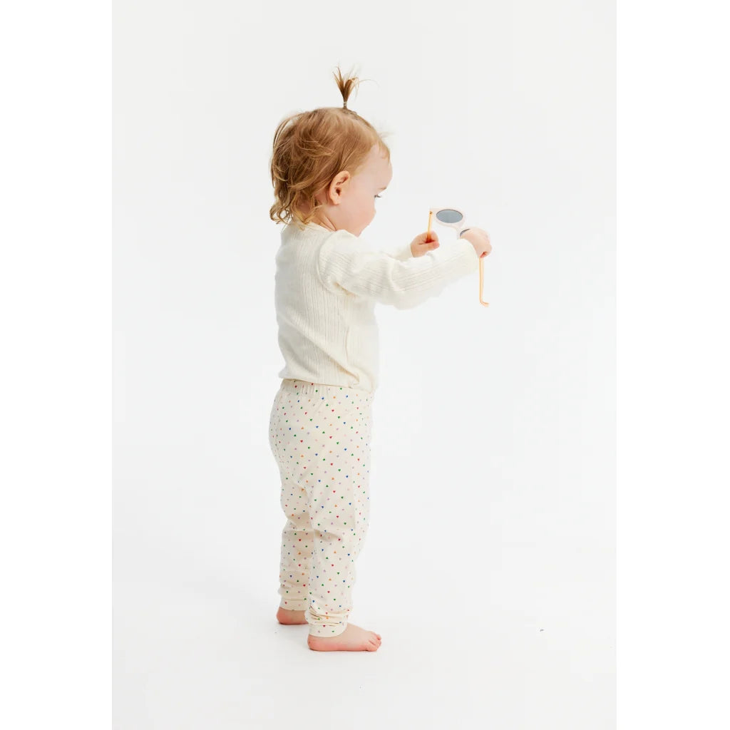 The New Tnsjayda Leggings White Swan mit Herzen