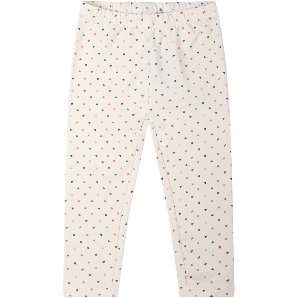 The New Tnsjayda Leggings White Swan mit Herzen