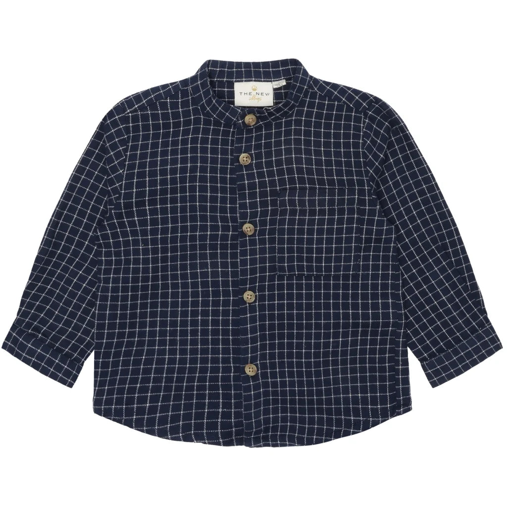 The New Tnsloke Langarmshirt, Hemd, navy blazer check aop blau