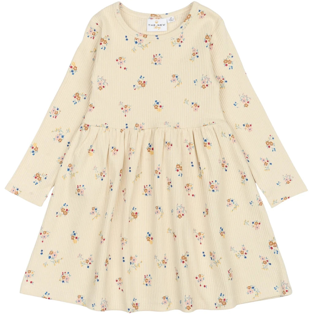 The New TNSTNaya Rib Dress, Kleid, Blumen, White Swan
