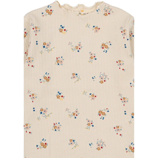 The New TNSTNaya Rib Tee, Langarmshirt, Blumen, White Swan