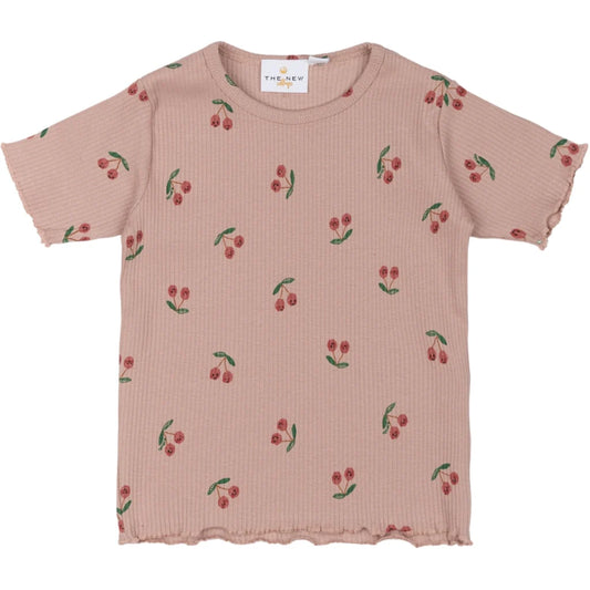 The New TNSTOona SS Rib Tee, T-Shirt, adobe rose AOP