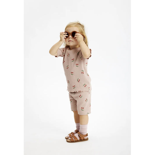 The New TNSTOona Tight Rib Shorts adobe rose AOP