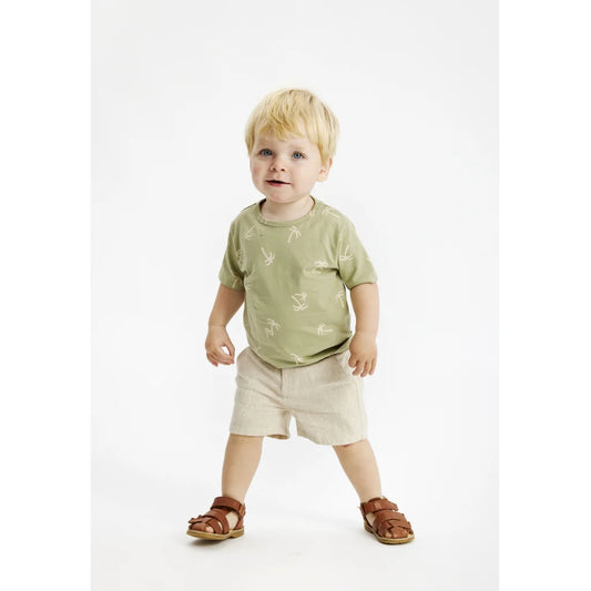 The New TNSTOtto SS Tee tea AOP, Palmenshirt, grün