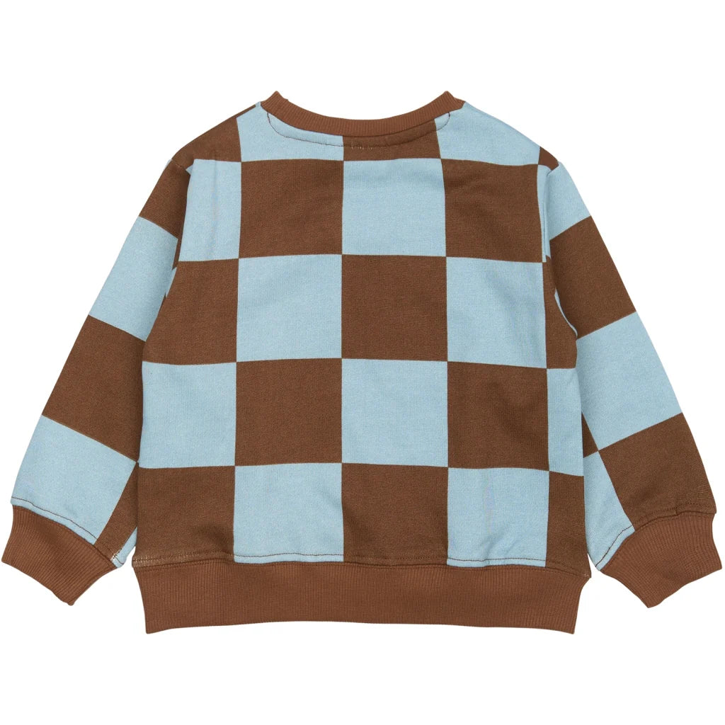 The New TNSTPaulie OS Sweatshirt toffee check blau hellblau
