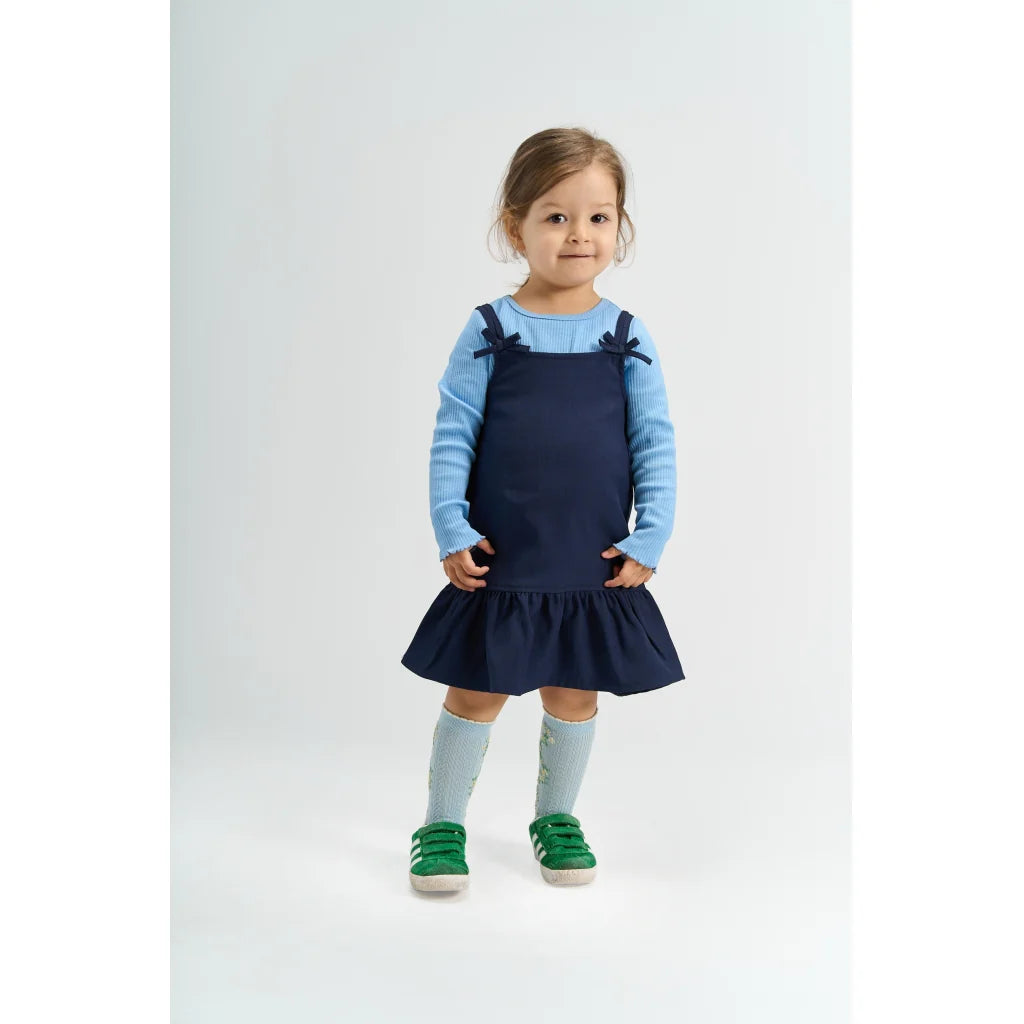 The New TNSTRianna Langarmshirt Rib Tee Forever Blue, hellblau mit Herz