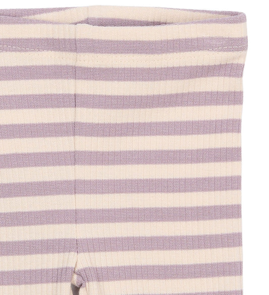 The New TNSBFro Rib Leggings Sea Fog striped, lavendel