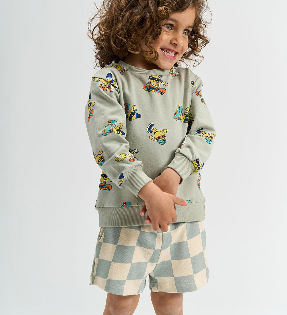 The New TNSTSebastian Shorts, aqua gray AOP