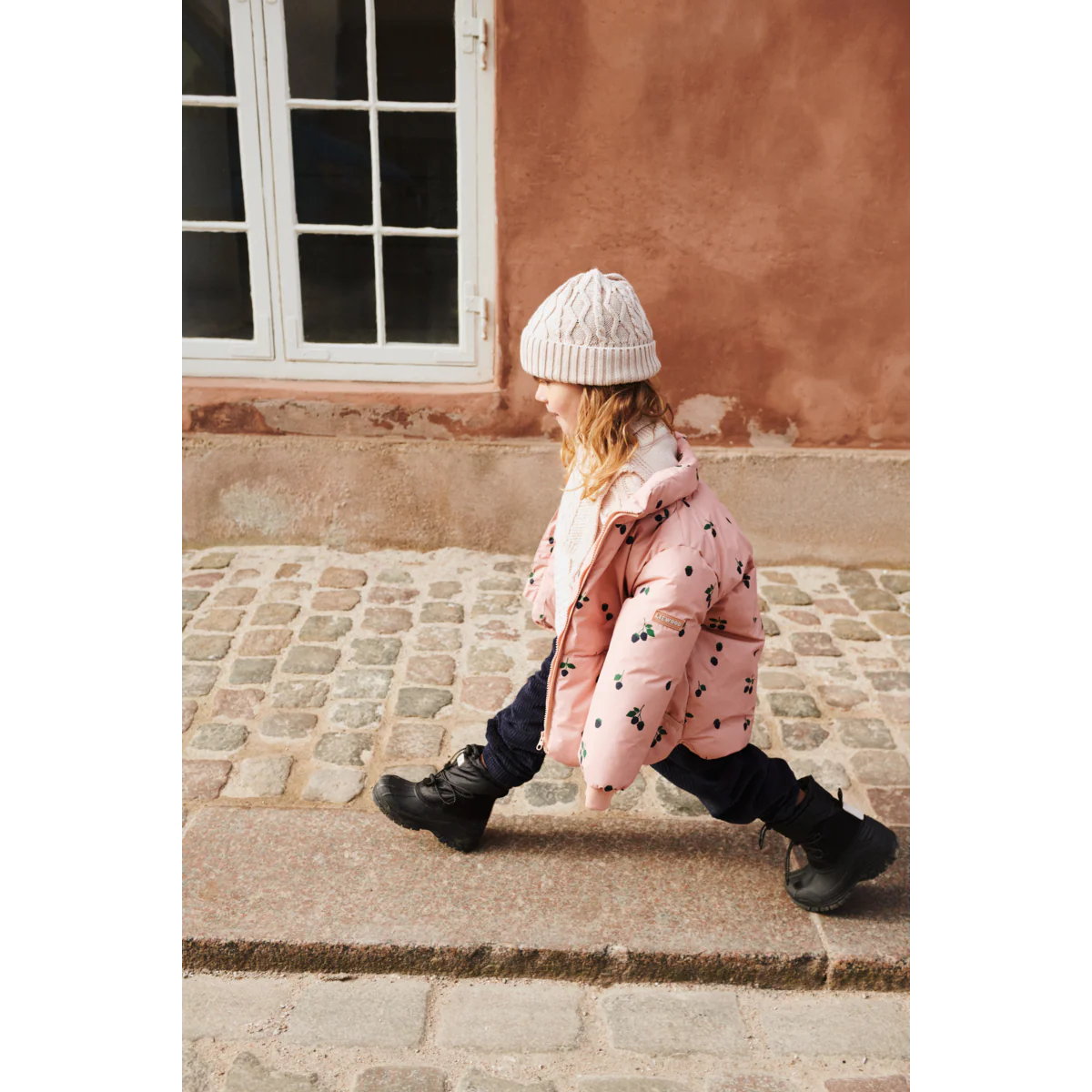 Liewood Ezra Beanie with Cable, sandy, Strickmütze