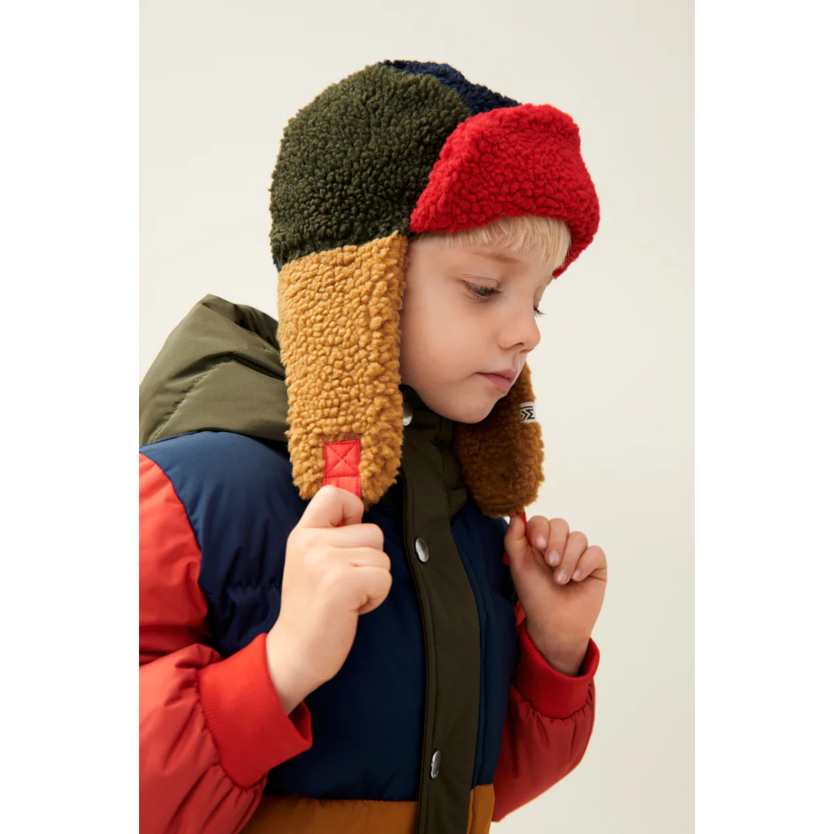 Liewood Bravo Pile Hat army brown multi mix, Wintermütze, Pilotmütze