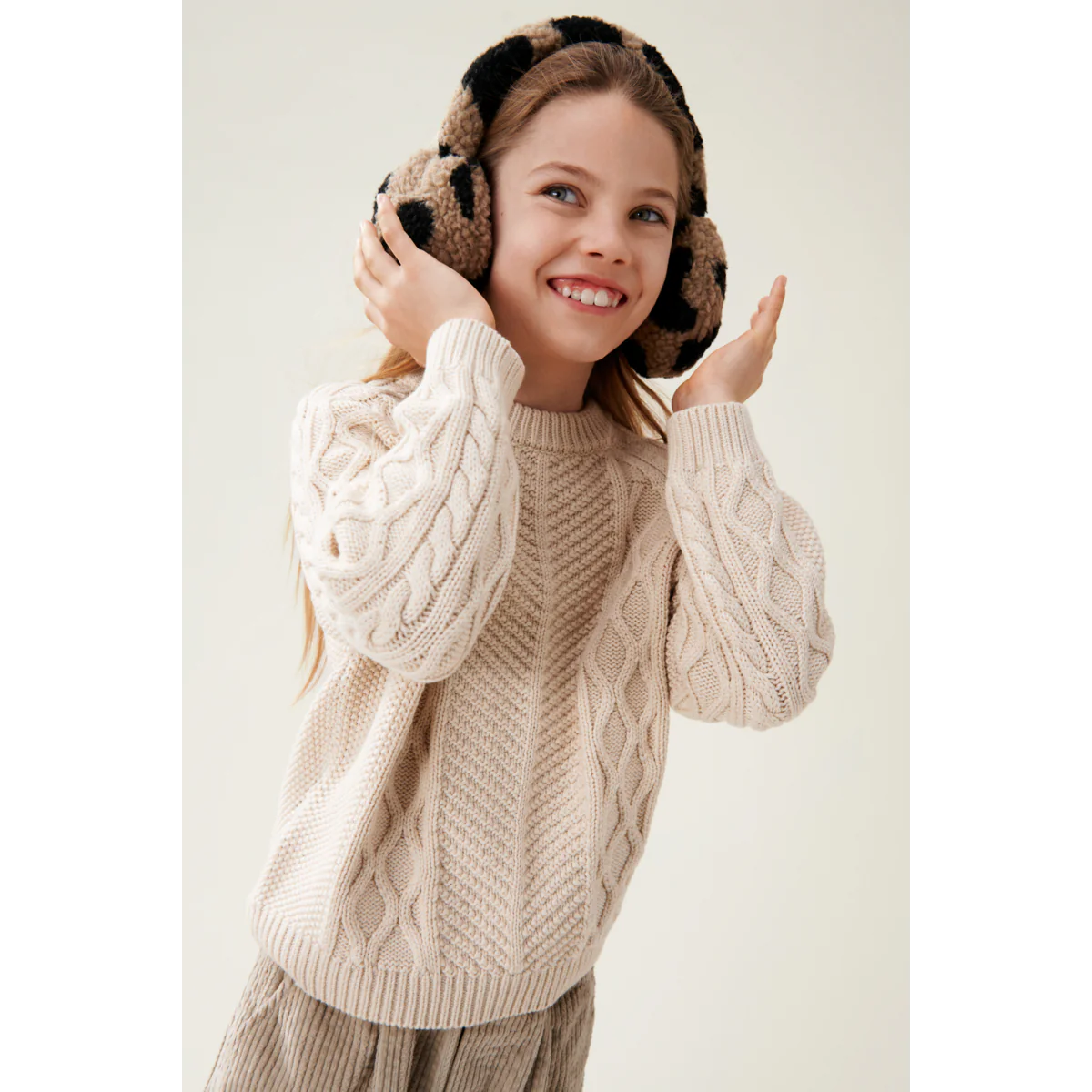 Liewood Albero Pile Earwarmers mega leo oat mix, Ohrschützer, Ohrwärmer