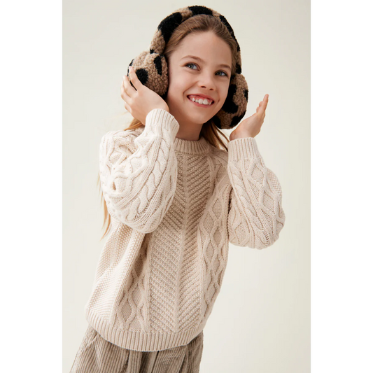 Liewood Albero Pile Earwarmers mega leo oat mix, Ohrschützer, Ohrwärmer