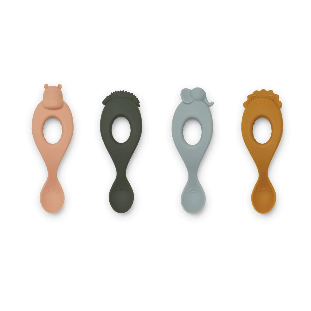 Liewood Liva Sillikon-Löffel 4-Pack Safari/Rose