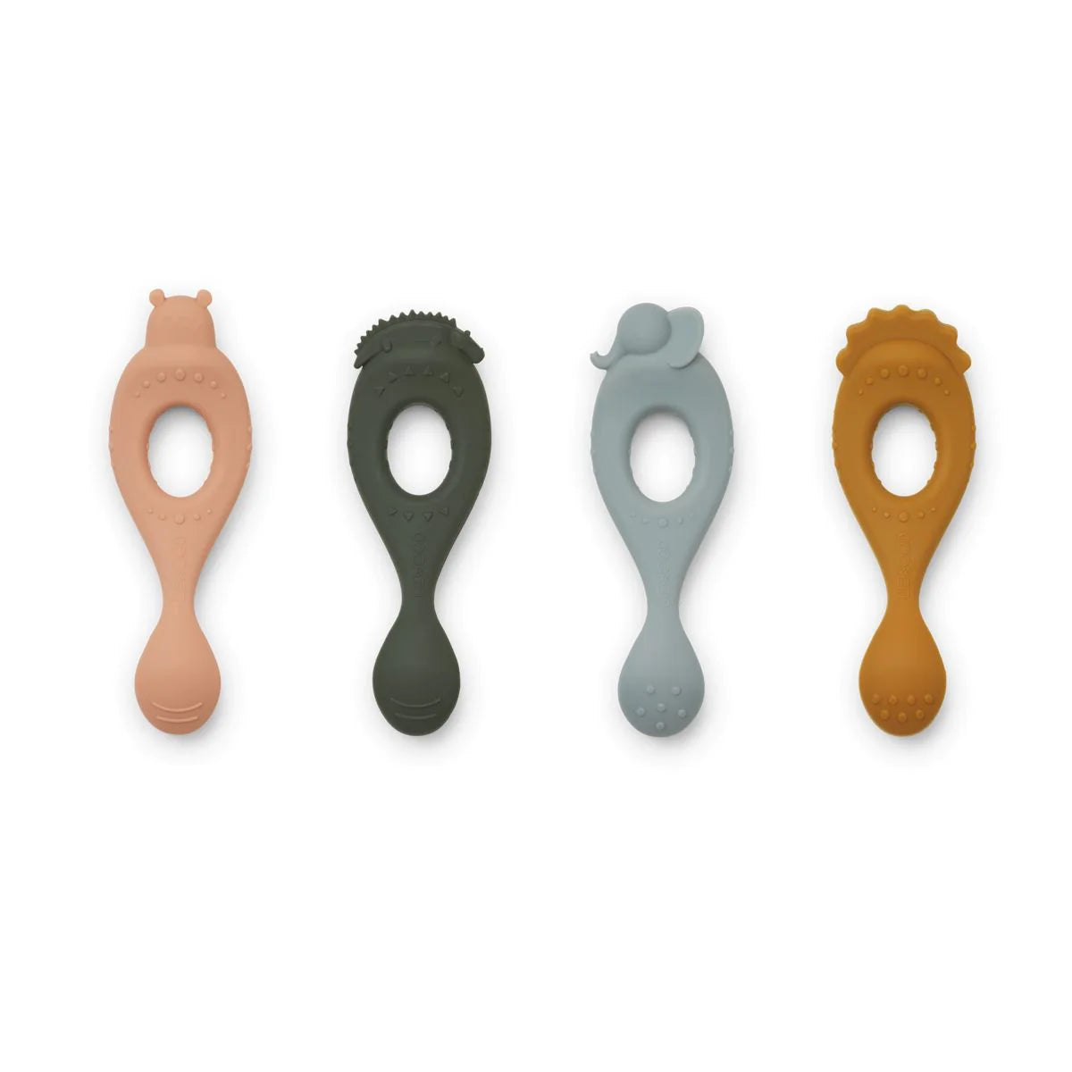 Liewood Liva Sillikon-Löffel 4-Pack Safari/Rose