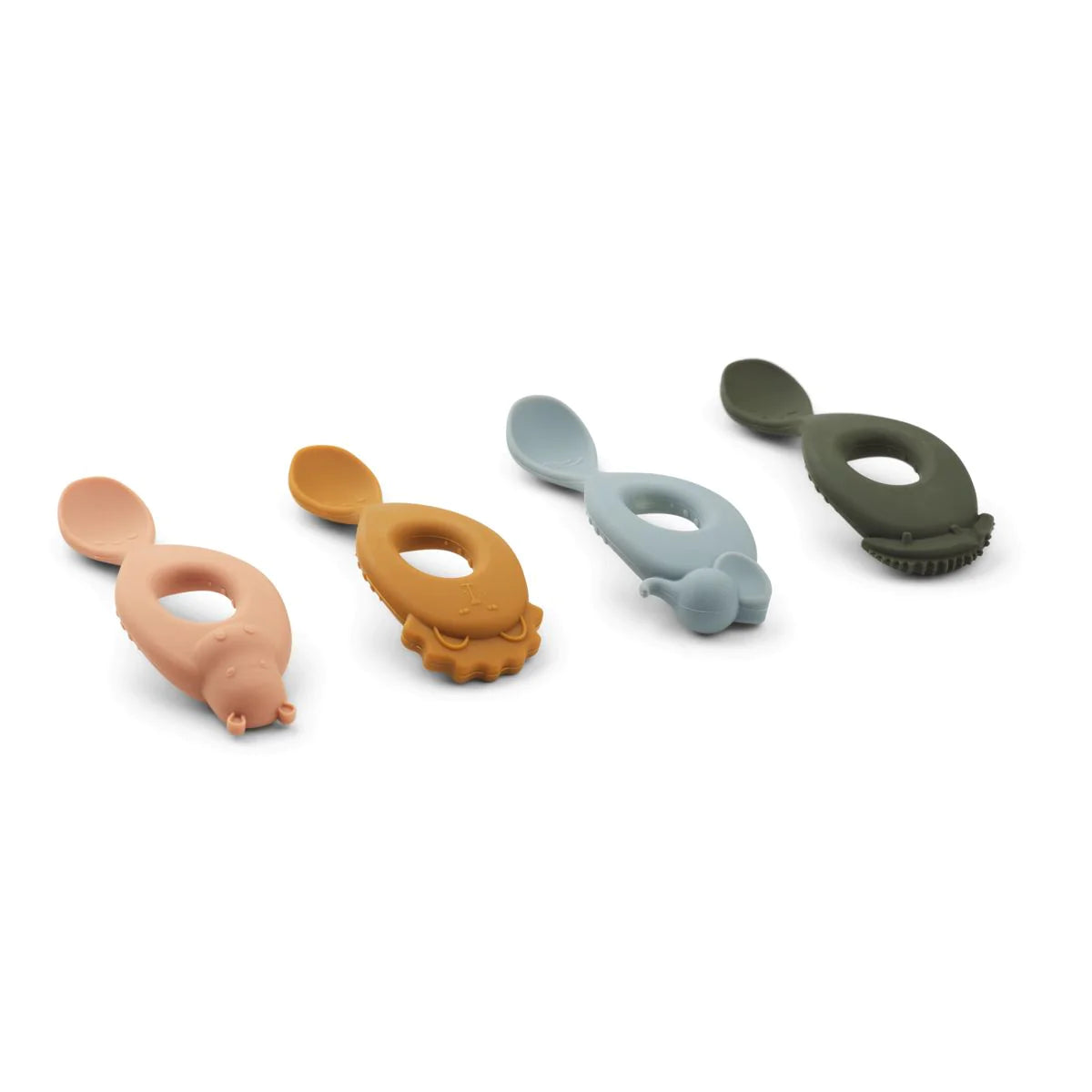 Liewood Liva Sillikon-Löffel 4-Pack Safari/Rose