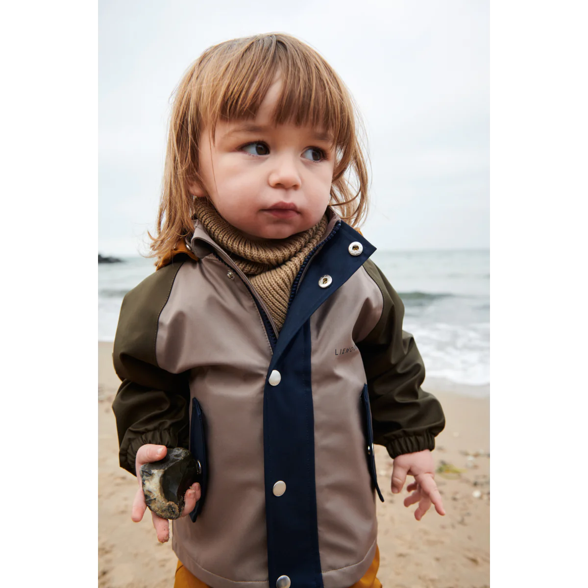 Liewood Mathias Neckwarmer Loopschal oat, hellbraun