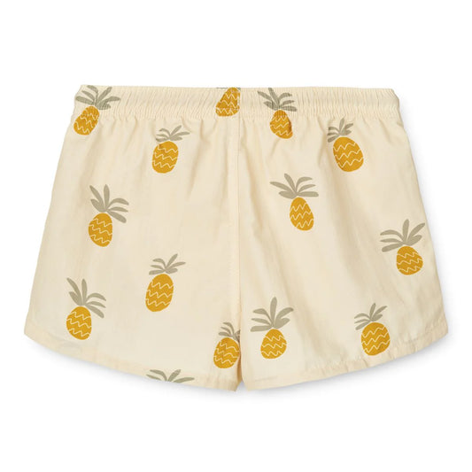 Liewood Aiden Badehose Board Shorts Pineapples cloud cream Ananas