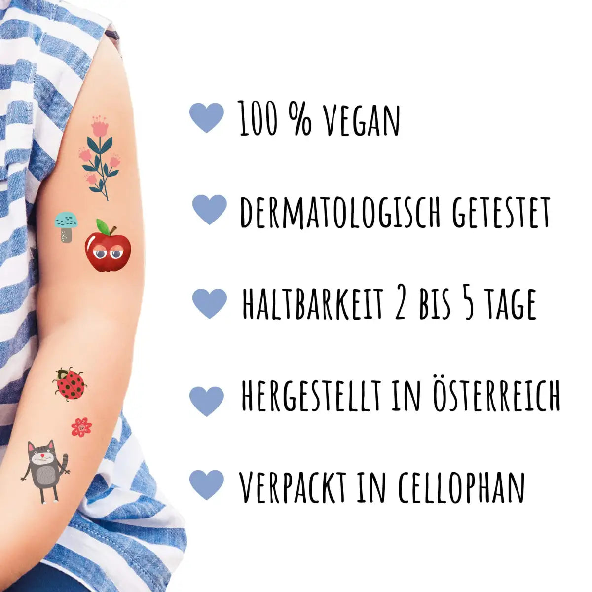 JEKA Tattoos Naturkinder 5 Motivbögen, braun