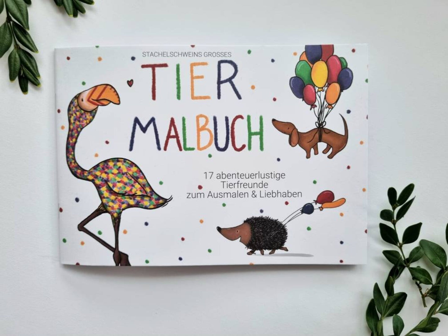 Atelier zum fliegenden Stachelschwein Tier Malbuch