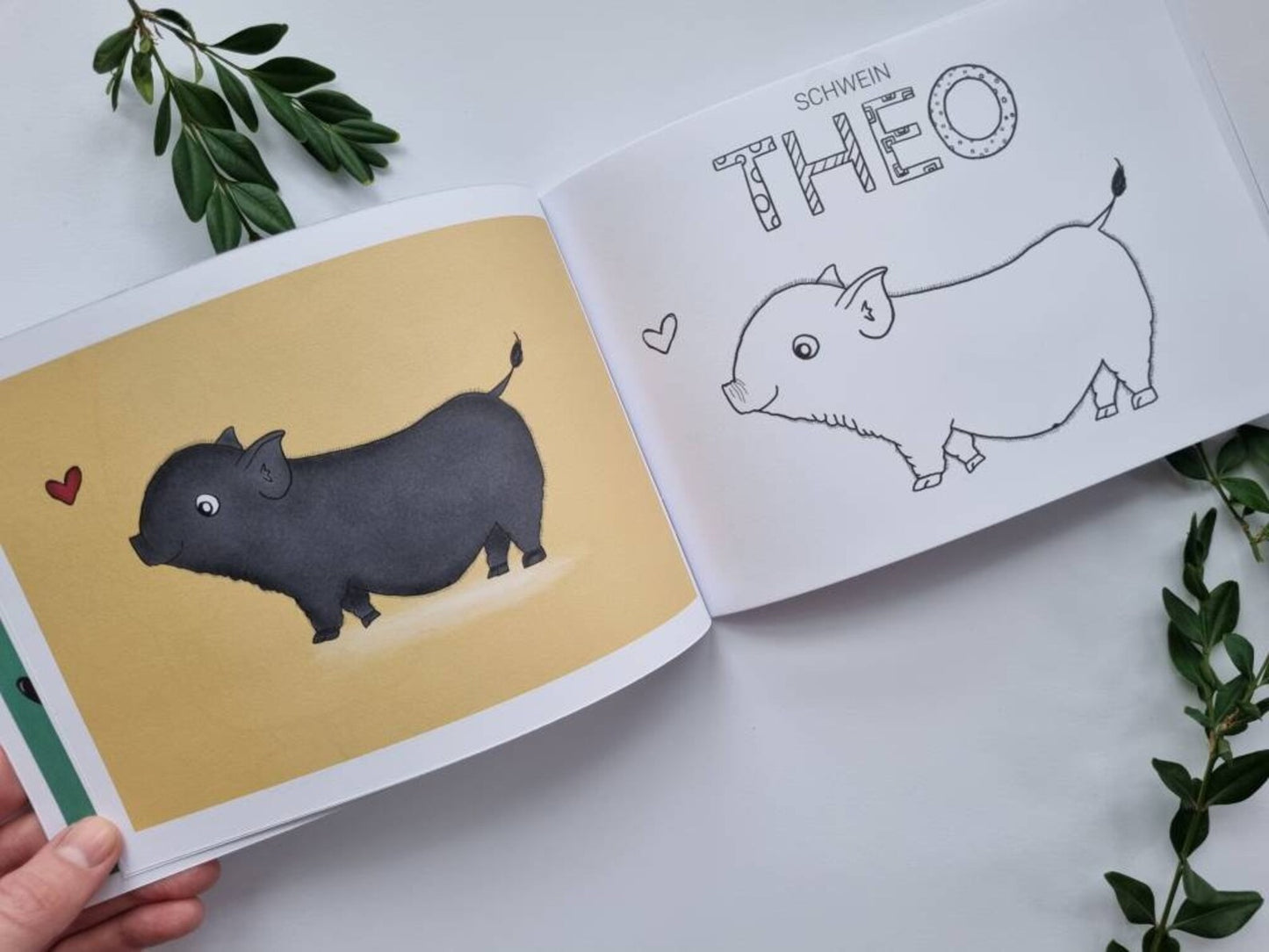 Atelier zum fliegenden Stachelschwein Tier Malbuch