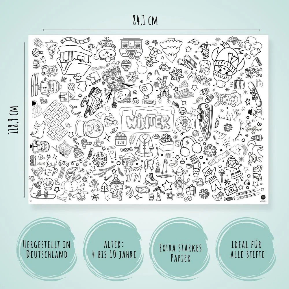 O'Shea Tischdecke zum Ausmalen Winter