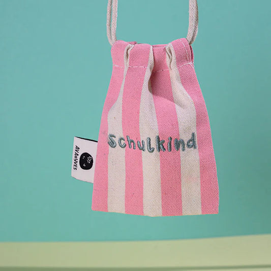 Ava&Yves Perlenarmband Schulkind rosa, Beutel in pink/weiß