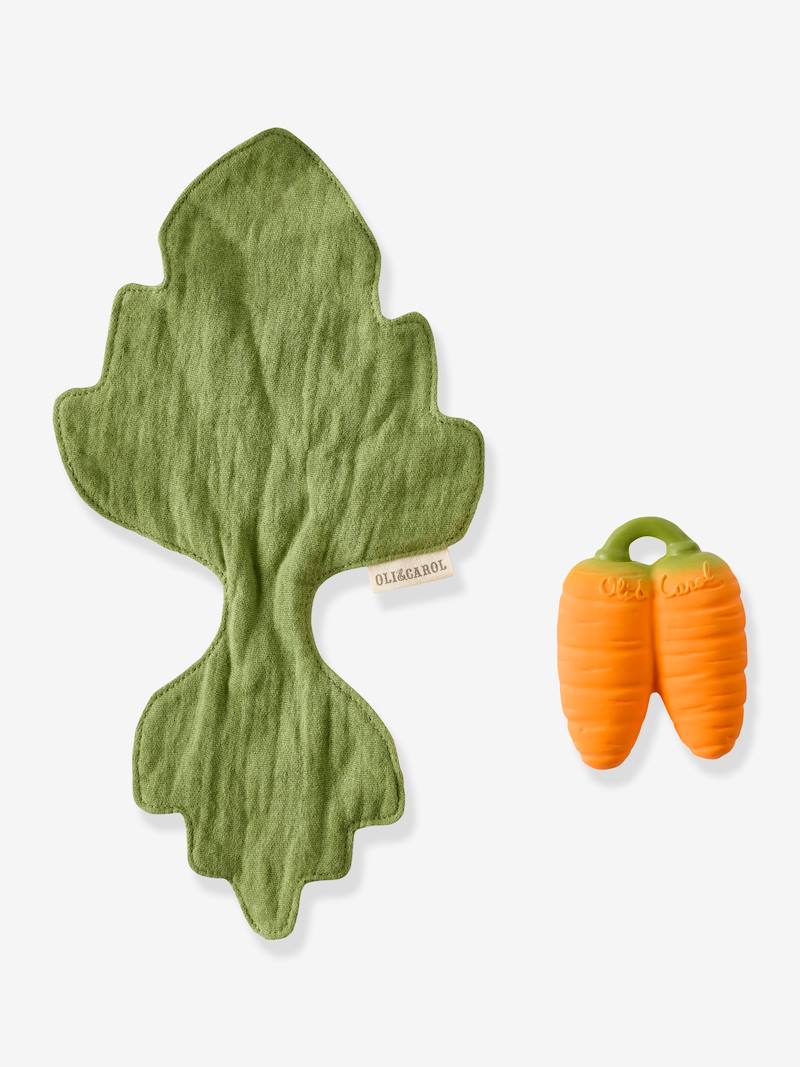 Oli&Carol Cathy the Carrot Mini Doudou Teether, Beißring Karotten